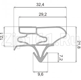 Уплотнитель холодильника 570x870мм Профиль LG