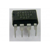 Микросхема для стиральной машины ПЗУ 24C64A Atmel (DIP)